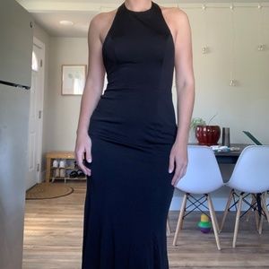 Long Black Formal Halter DressLong Black Formal Halter Dress